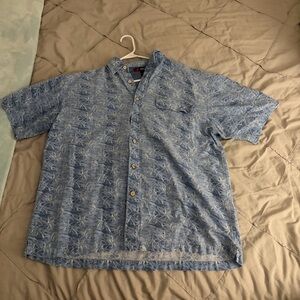 Blue Patterned Men's Shirt reel legends